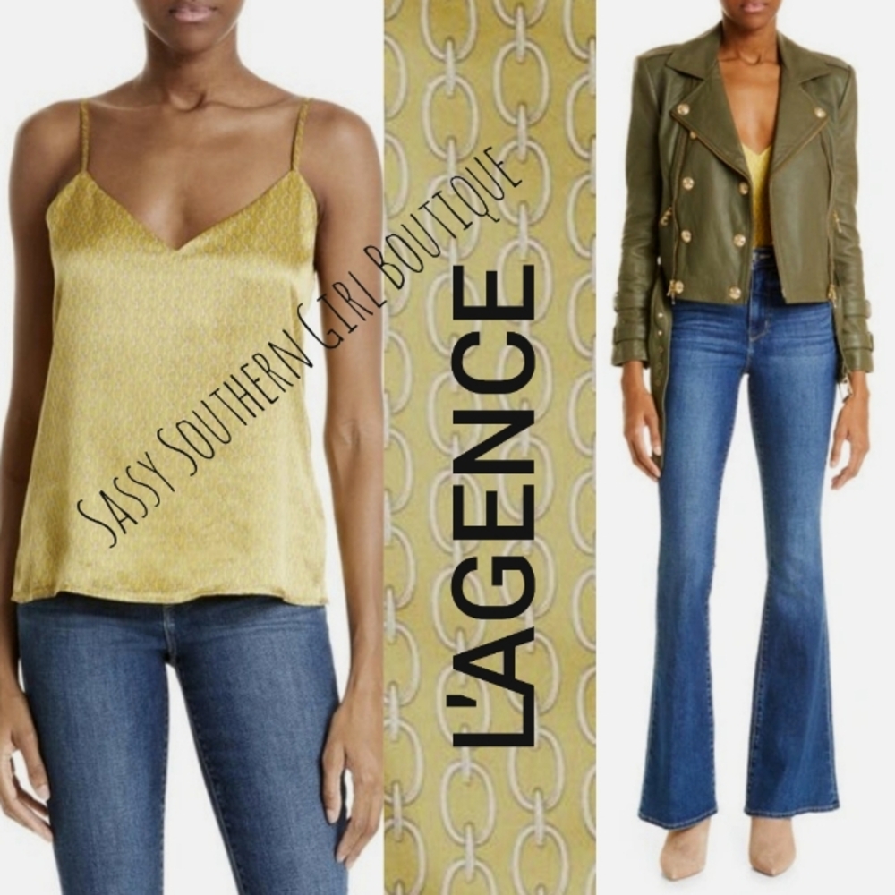 🆕⭐ L'AGENCE silk chain print Cami top